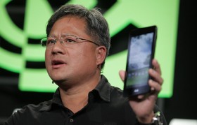 Jen-Hsun Huang holding 7" Asus Tablet