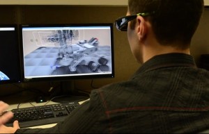 Gizmodo writer views rover environment using NVIDIA 3D Vision