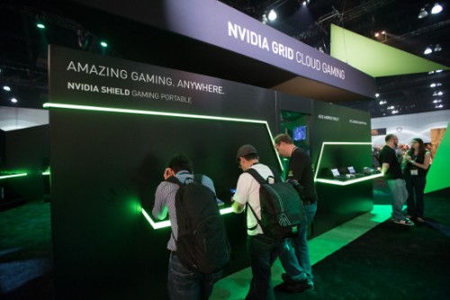 Showing off GRID at NVIDIA's E3 booth.