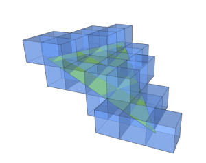 Figure 3 -- triangle voxelization.