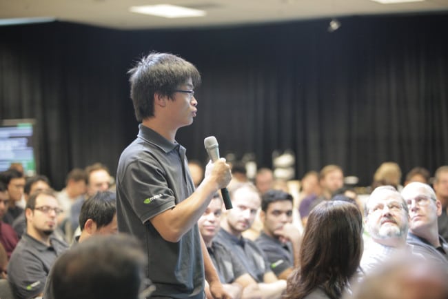 NVIDIA's engineers peppered biological computing pioneer Michael Levitt with questions.