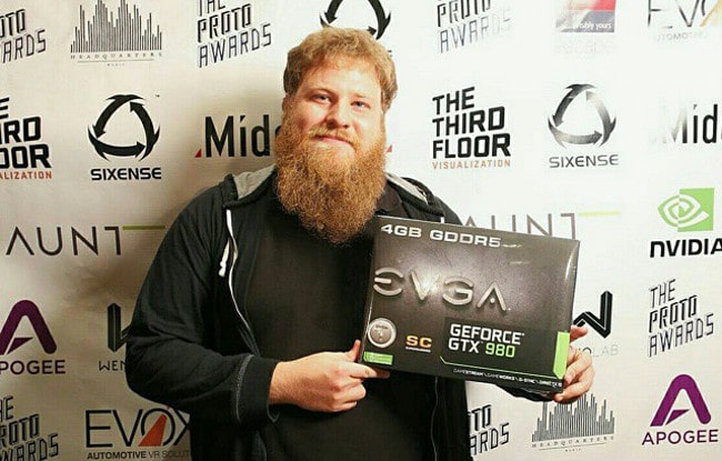 Survios’ Graham Matuszewski, winner of "Best Overall Experience" for Zombies on the Holodeck.