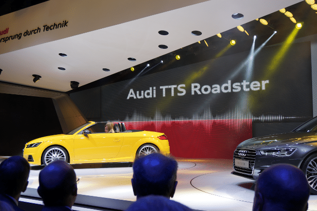 Audi introduces the new TTS Roadster and updated A6 sedan.