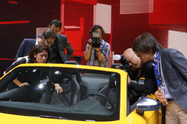 Journalists captivated by the Audi TT’s NVIDIA-powered virtual cockpit.