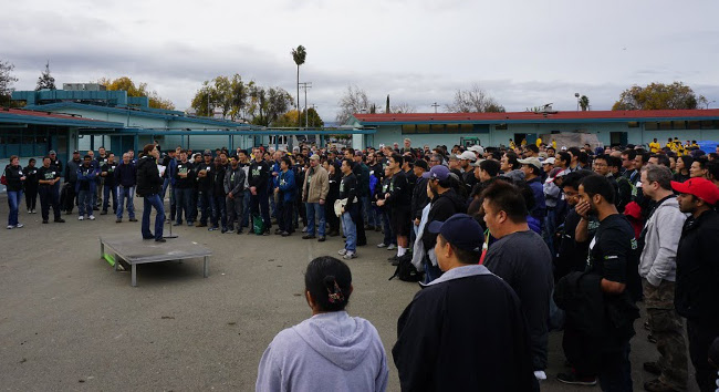 More than 500 NVIDIANs gathered at Fischer Middle School Friday, with 1000 more coming Saturday.