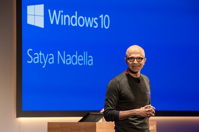 Microsoft CEO Satya Nadella headlined Wednesday's event. 