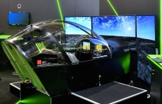 Flight simulator at NVIDIA Embedded World booth