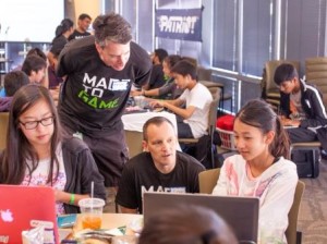 NVIDIA mentors advise students at CodeDay
