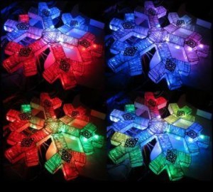 Pixel snowflake light display. Pixel snowflake light display.
