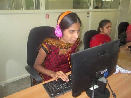 Computer training by Samarthanam Trust
