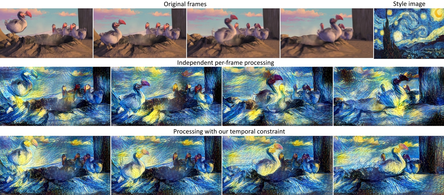 artistic style transfer to video