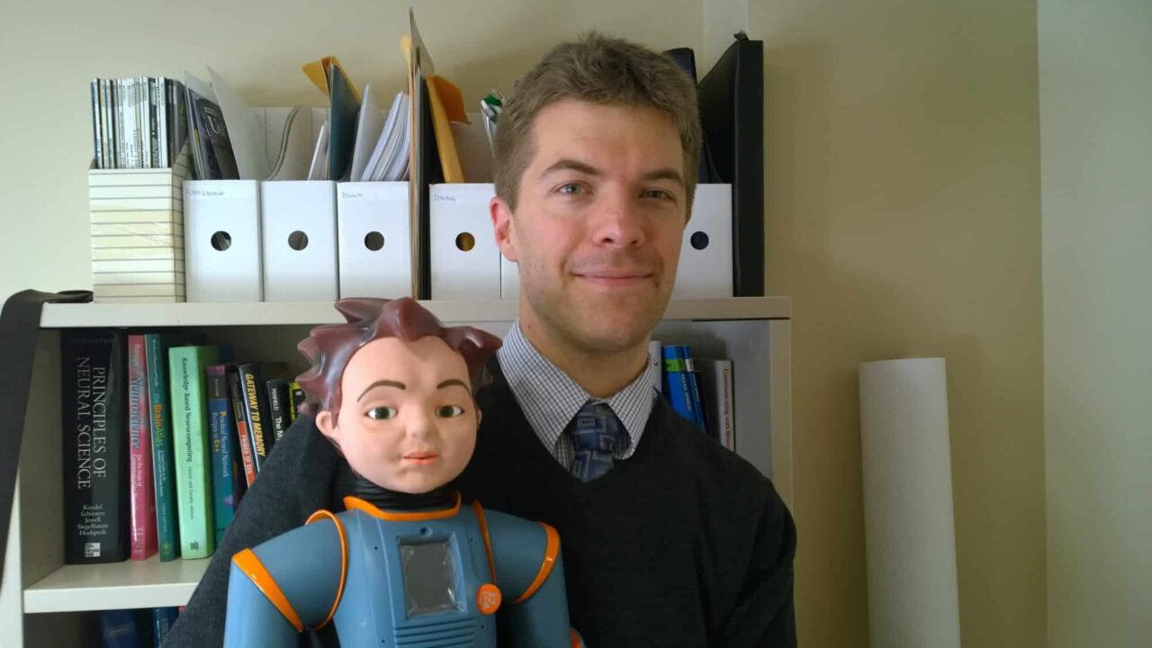 Frank Rudzicz and Ludwig robot boy