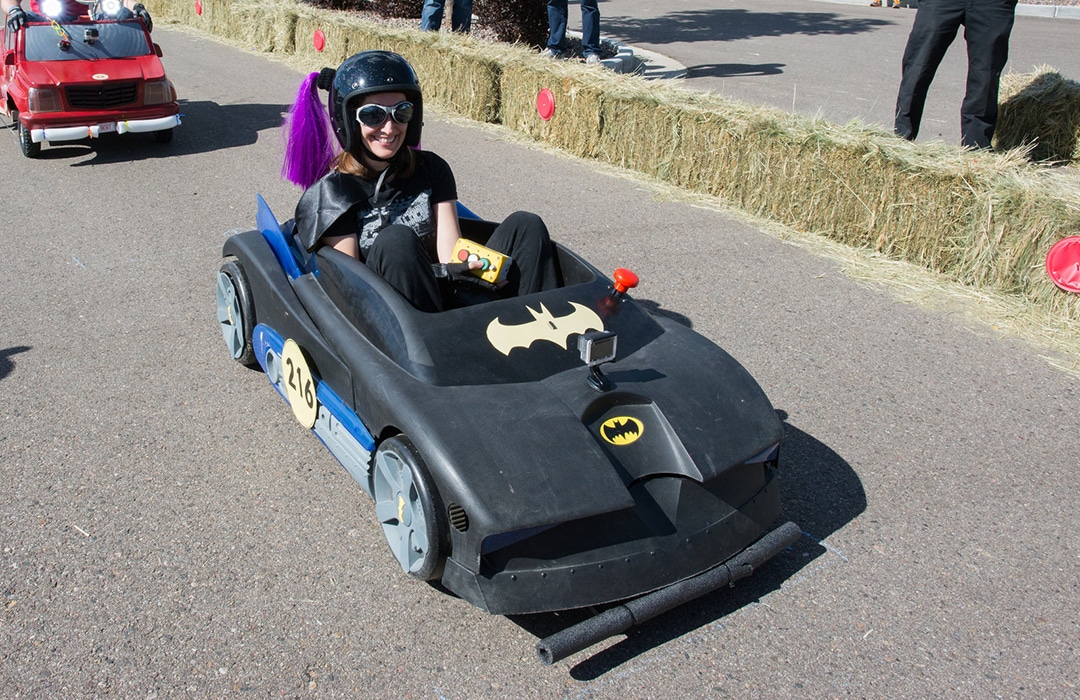 Maximum fun, minimum funds: this self-driving electric Batmobile shows how hackers are making even the unlikeliest vehicles autonomous. 