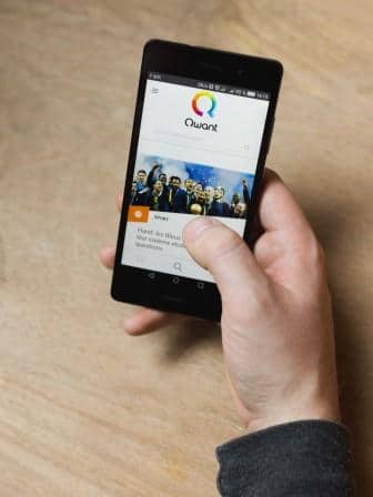 Qwant search engine on mobile