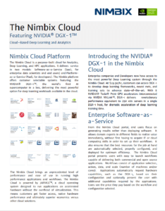 Nimbix Cloud on DGX-1 Solution Brief