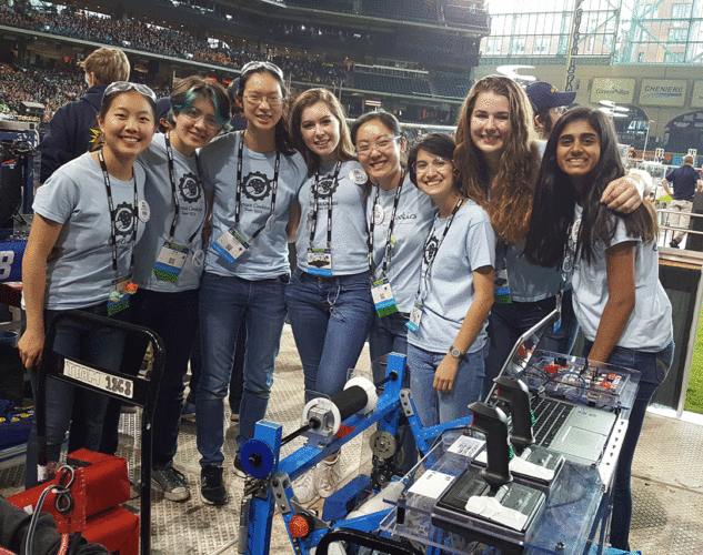 All-girl team Space Cookies competing in Houston