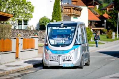 Navya driverless, automated electric vehicles
