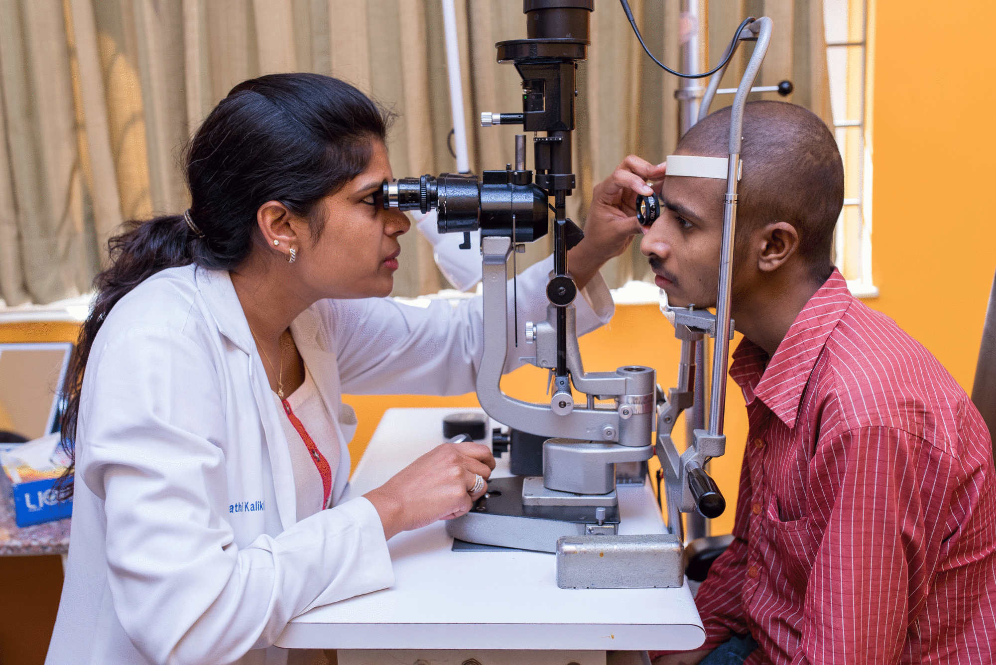 Eye exam at LV Prasad Eye Institute
