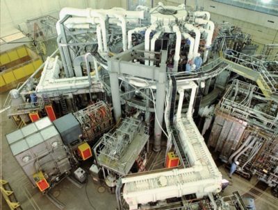 An early tokamak fusion test reactor at Princeton.
