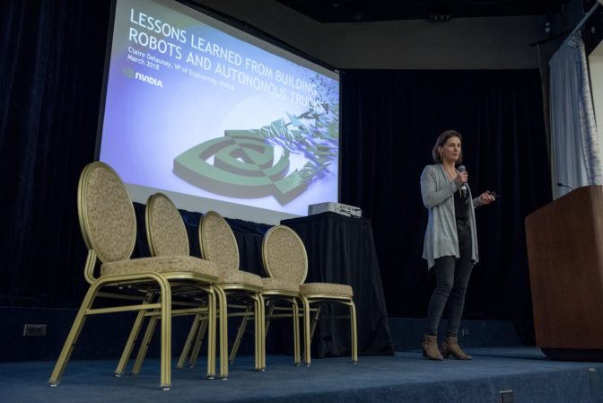 NVIDIA's Claire Delaunay at Women in Deep Learning event at GTC