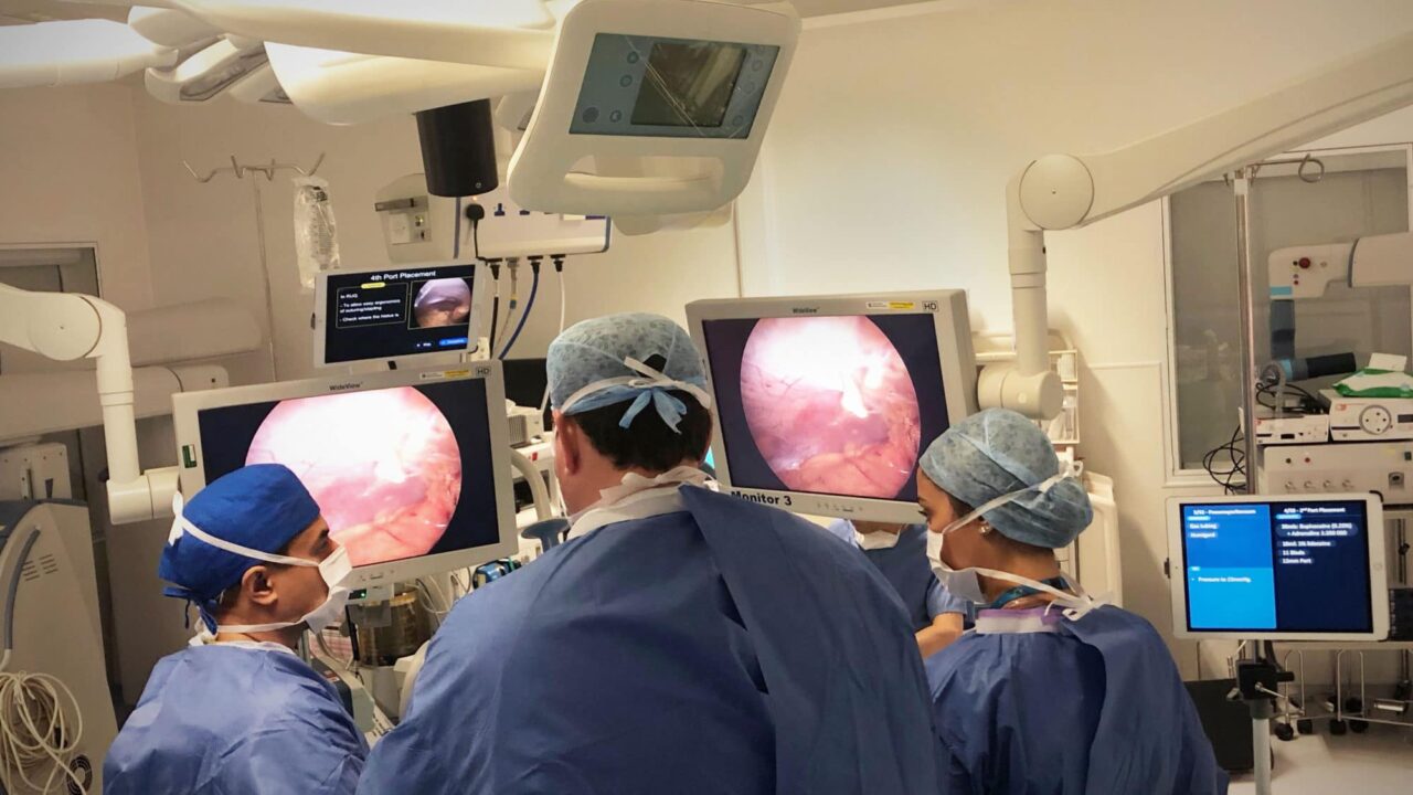 operating room with digital surgery technology