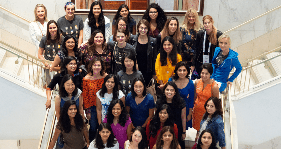 NVIDIA women at Grace Hopper conference