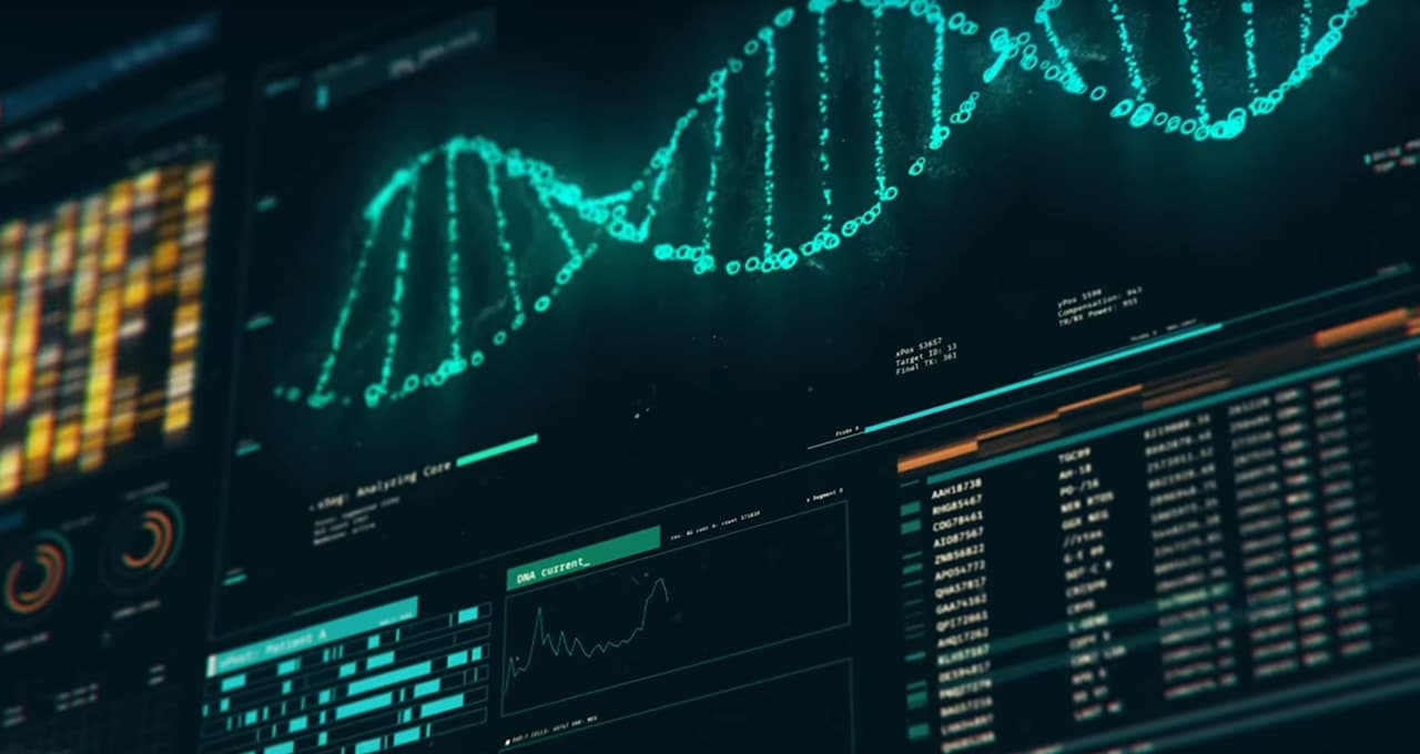 graphic of dna data healthcare