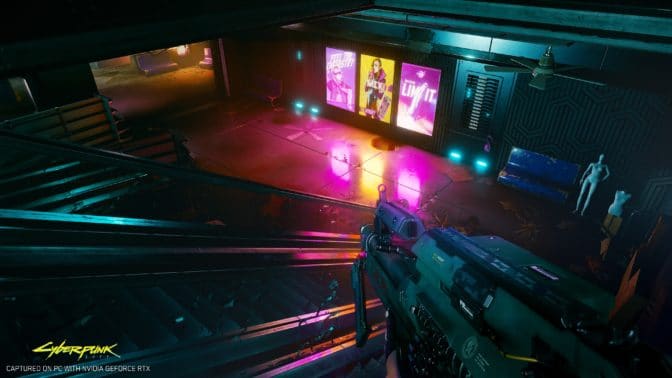 Cyberpunk 2077 screenshot of abandoned mall