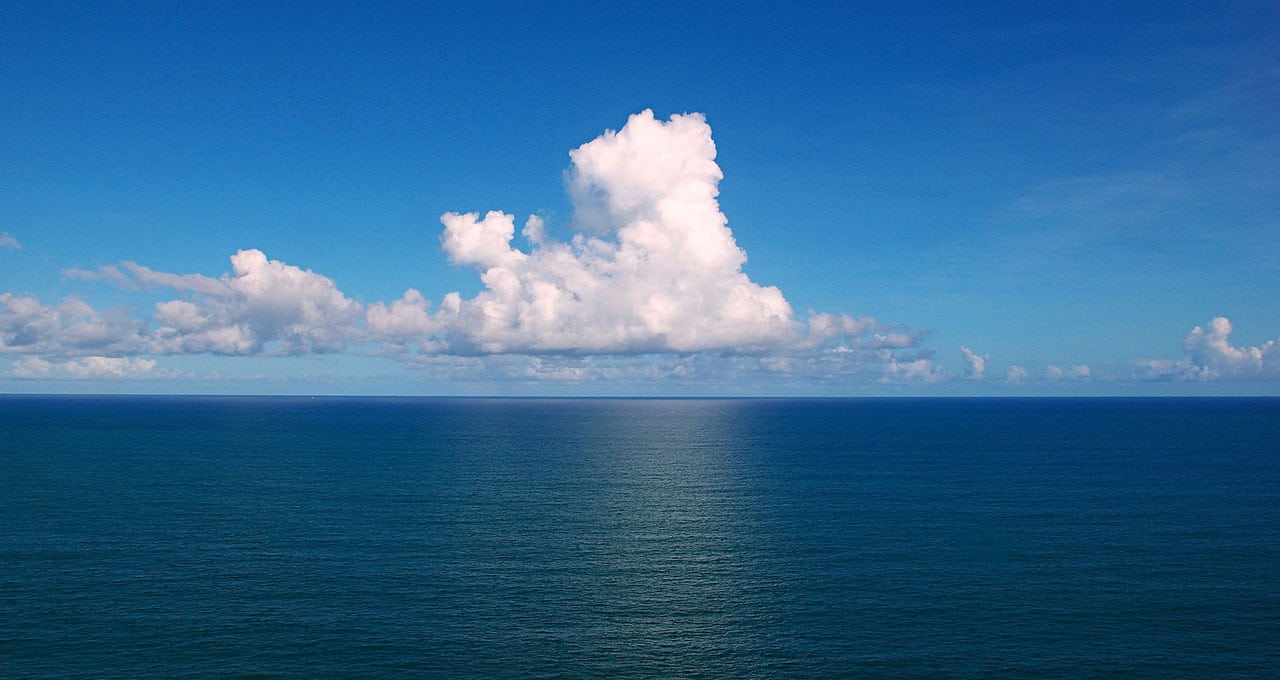 clouds over ocean