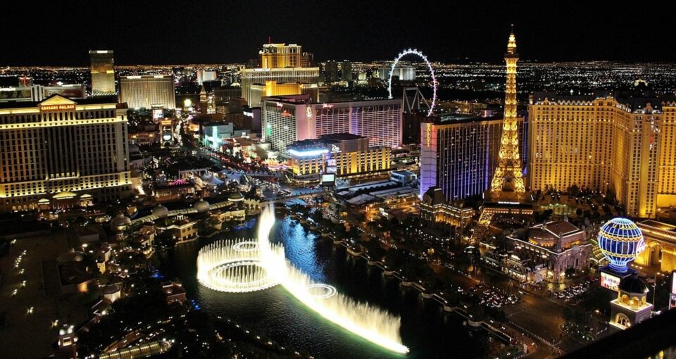 Las Vegas strip at night