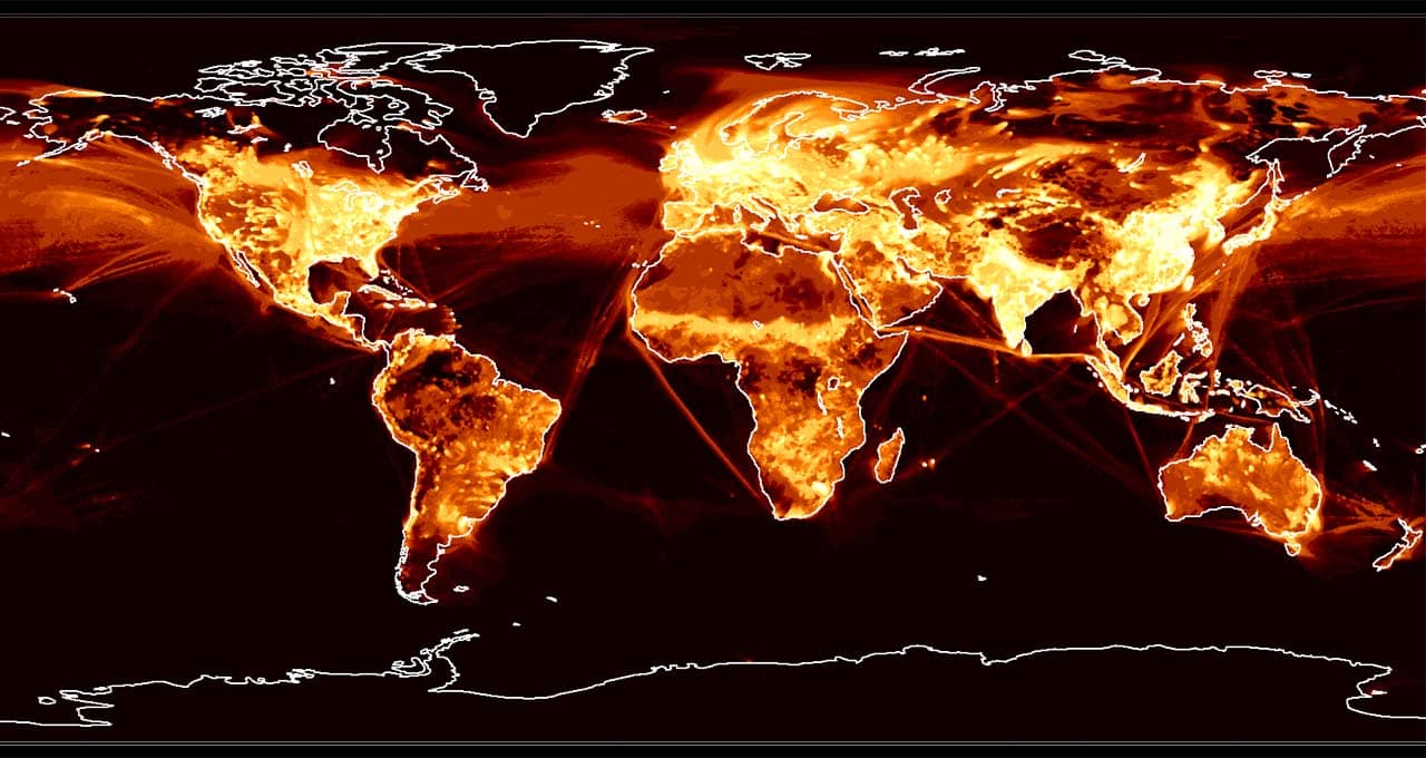 global NOx air quality map