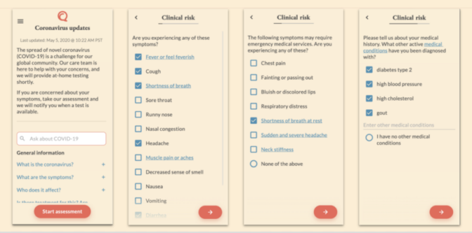 Curai online assessment tool