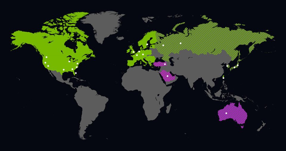 GeForce NOW Server Map