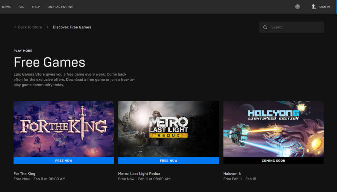 Epic Games Store Free Games List [Updated Regularly]