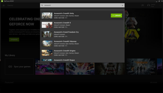 List of available games on NVIDIA GeForce Now