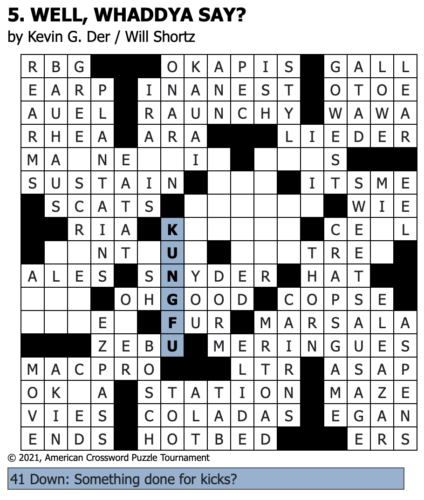 Putting in a Good Word: GPU Powered Crossword Solver Makes Best Showing