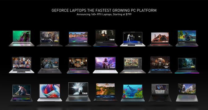 GeForce RTX laptops announced at CES