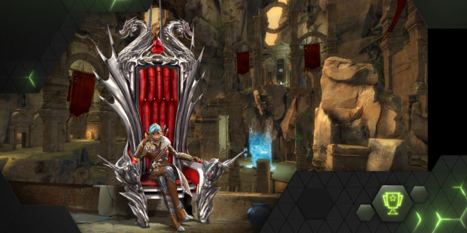 Guild Wars 2 Dragon Throne Reward on GeForce NOW