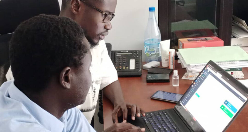 Members of Senegal’s national statistical office, working with an NVIDIA GPU-powered mobile workstation