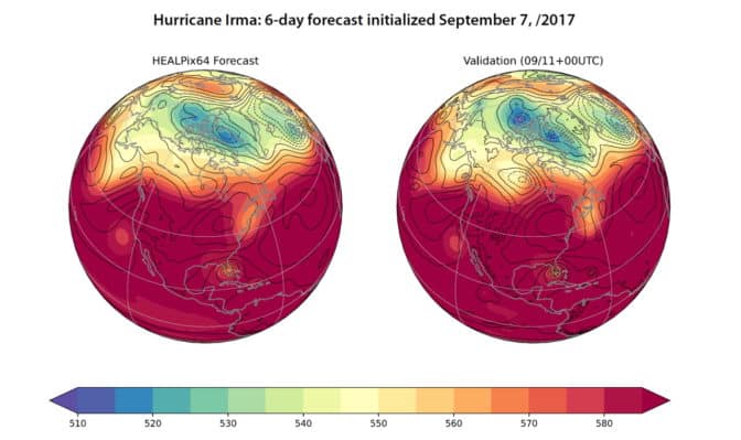 AI forecasts Hurricane Irma's path