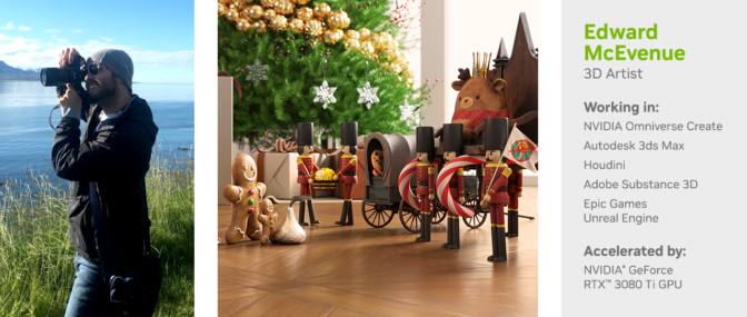 Minggu Ini ‘Di Studio NVIDIA’ Artis 3D Edward McEvenue Menganimasikan Holiday Cheer
