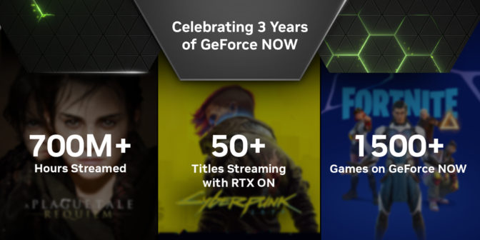 El tercer aniversario de GeForce NOW 