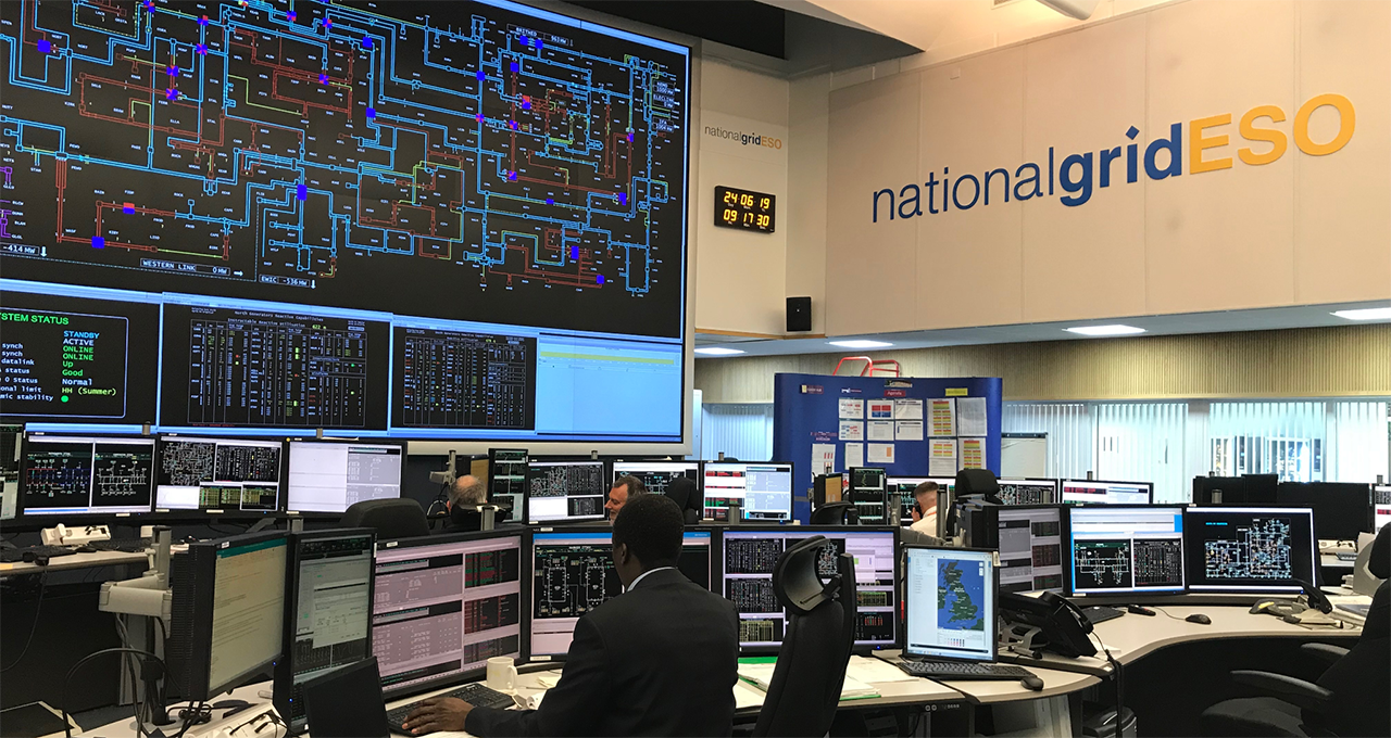 Main image of National Grid ESO Electricity National Control Center, courtesy of ESO Media Center.