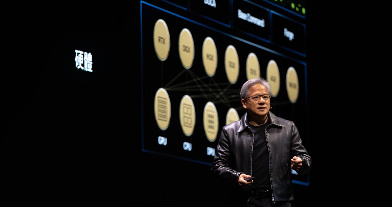 Jensen Huang at Computex 2023 keynote in Taipei