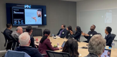 Olatunji presents his ideas at NVIDIA’s Santa Clara campus in a meeting kicking off an initiative to make AI accessible for all.