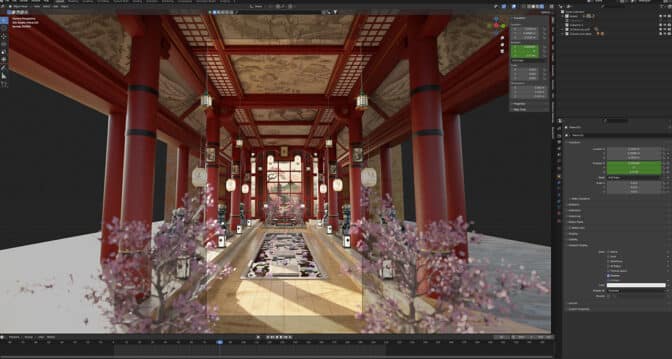 “我最喜爱的3D应用程序”：Blender爱好者本周在“NVIDIA Studio”分享他的日本风情场景 四海 第8张