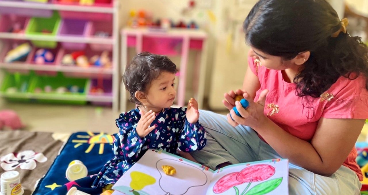 Monali Karhale, based in Pune, India, spent time painting, drawing and working with clay with her 18-month-old daughter, Eva.