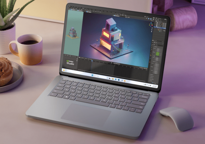 NVIDIA Studio系列增加了搭载RTX显卡的Microsoft Surface Laptop Studio 2 四海 第1张
