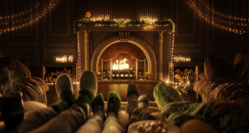 NVIDIA Holiday Card Glows Gold and Green on Cold Winter's Eve