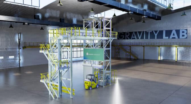 Green Gravity’s physical prototype and test lab.